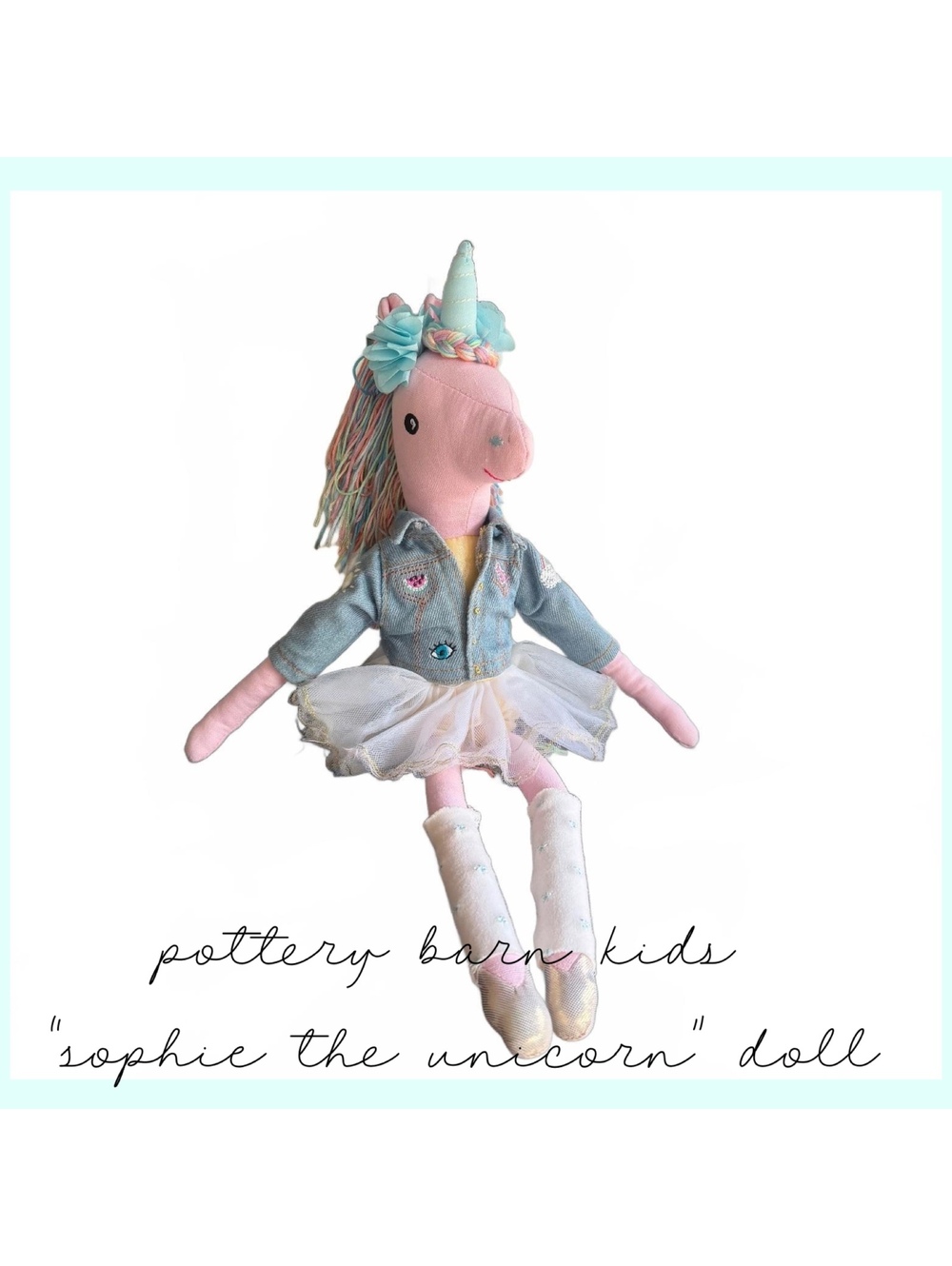 Pottery Barn Kids “Sophie the Unicorn” Ballerina Designer Plush Doll